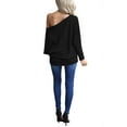 thumbnail image 4 of LACOZY Off The Shoulder Tops Batwing Sleeve Oversized Tunic female sweatshirt Large (Women), 4 of 5