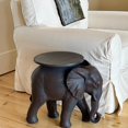 thumbnail image 3 of WHW Elephant Side Table, Round Top, Handcast Resin, Brown, 22.75 Inches, 3 of 10