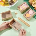 thumbnail image 3 of 12 Pcs Rectangle Drawer Kraft Boxes 4.33x3.15x1.65 Inch Gift Packaging Case Foldable Paper Drawer Boxes with Clear Plastic Window DIY, 3 of 8