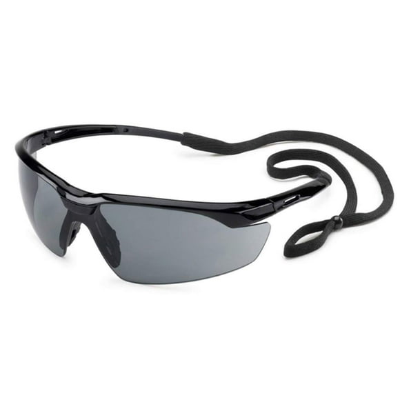 Gateway Safety 28GB83 Conqueror Wraparound Eye Safety Glasses, Gray Lens, Black Frame