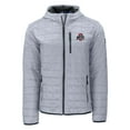 thumbnail image 2 of Men's-Cutter & Buck  Gray Ohio State Buckeyes Rainier Eco PrimaLoft Hooded Full-Zip Jacket, 2 of 3