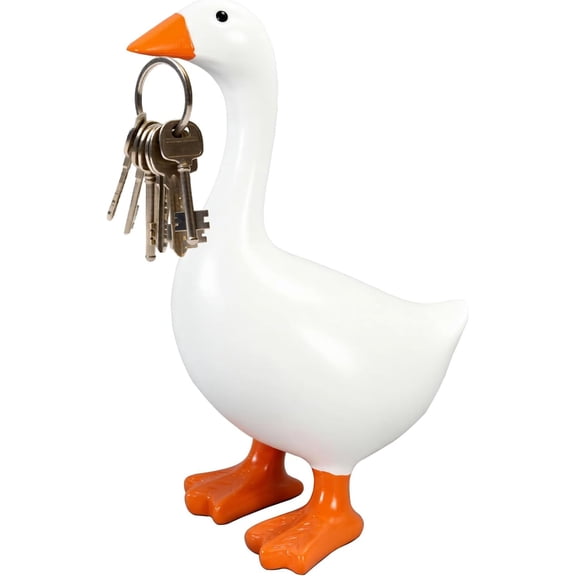 Desk Goose 7 inch Statue Magnetic Key Holder Home Decor,Office Table Desk Decor Resin Goose Duck Statue Sculpture Home Bedroom Decoration Housewarming Gift