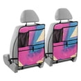 thumbnail image 2 of Retro abstract geometric design 64 Pack Kick Mat Back Seat Protector With Storage Pockets, Universal Car Seat Back Organizer For Pets, Waterproof Backseat Protector For Most Car, 2 of 5