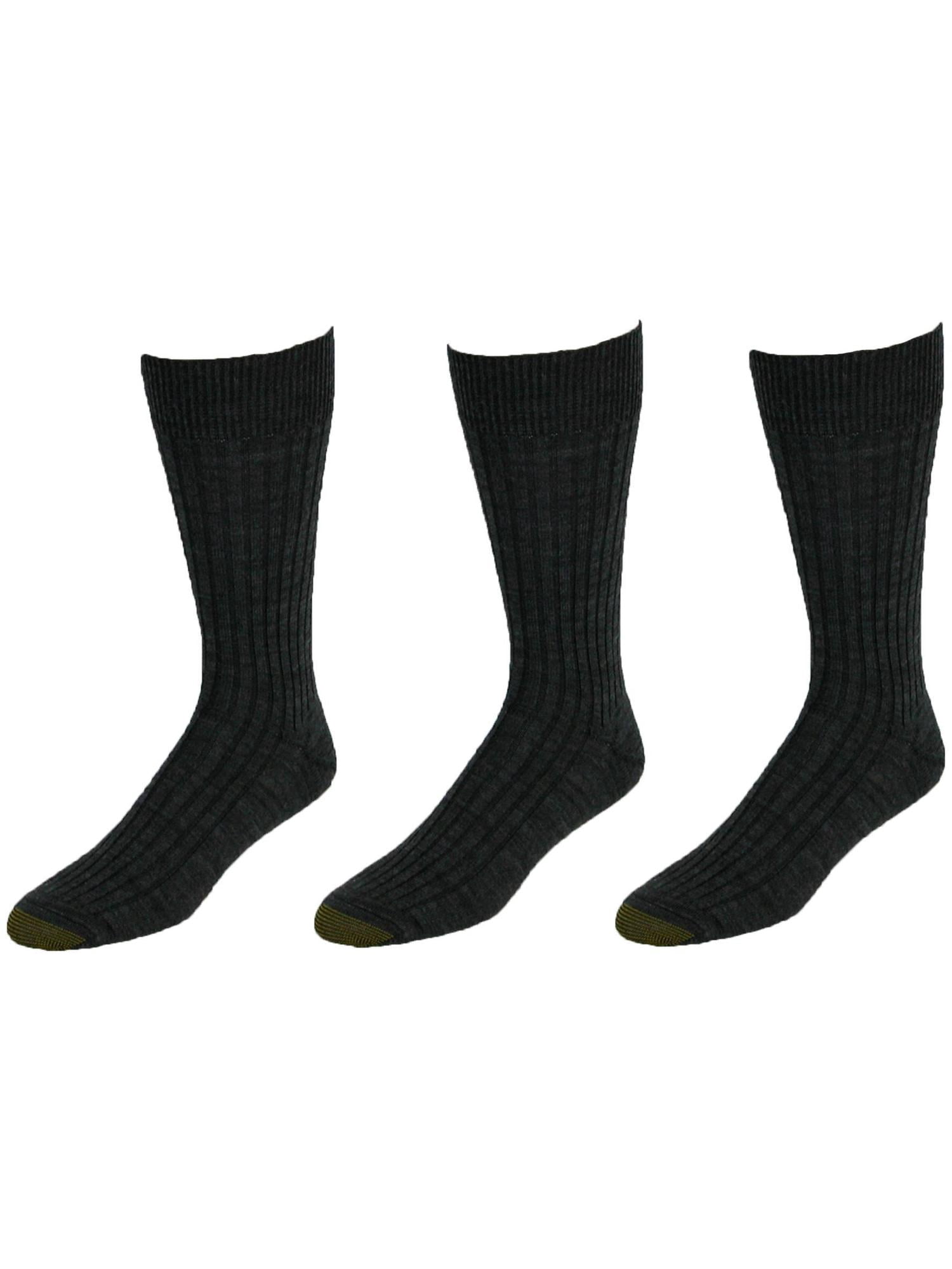 Gold Toe Men's Windsor Wool Socks (Pack of 3), Black