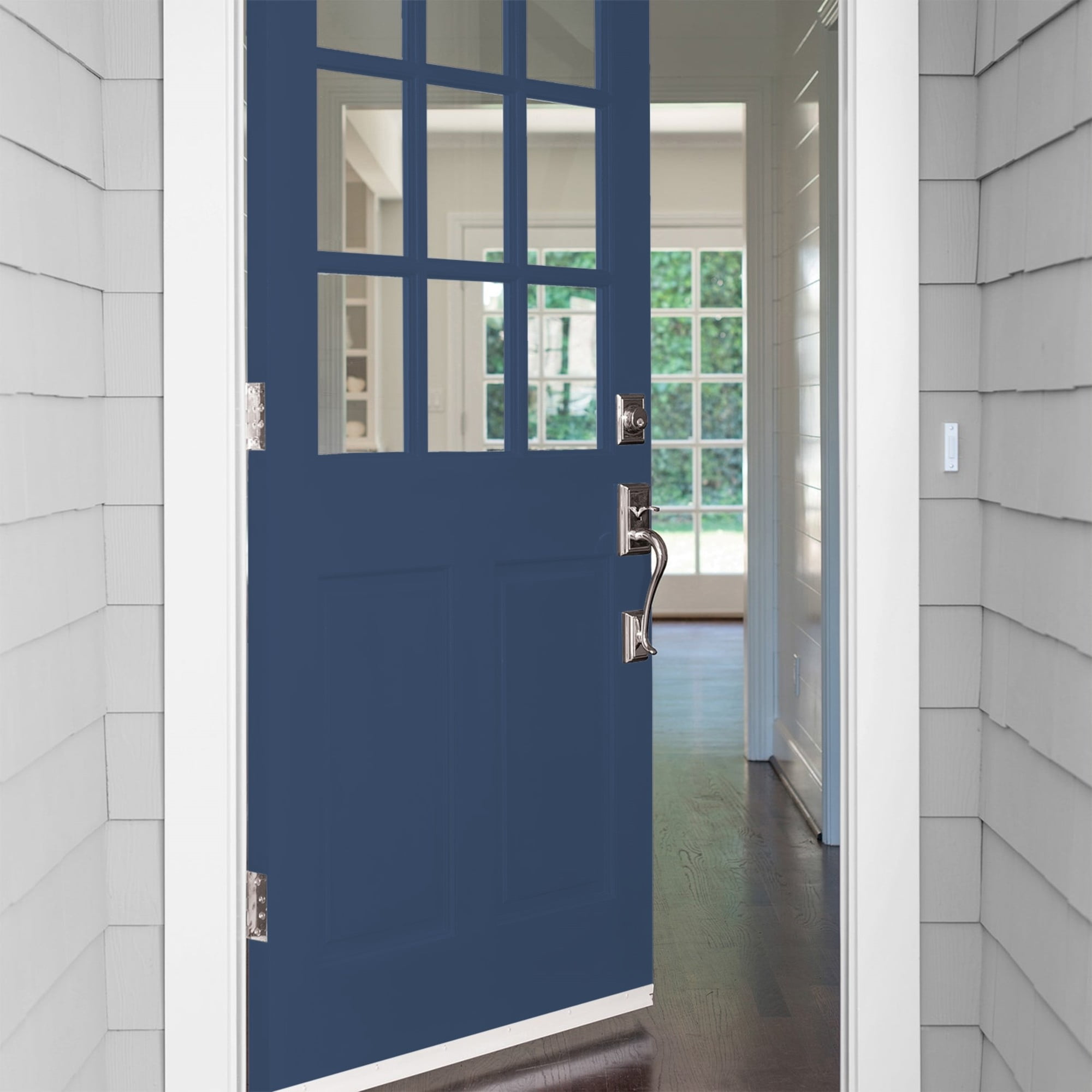 Glidden Fundamentals Annapolis Blue Satin Exterior Paint, 1 Gallon