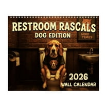 Jessee 2026 Spiral Binding Wall Calendar, Funny Pattern Monthly Planner Easy to Hang, Hand-Made Holiday Gift for Friends Family Home Decor