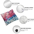 thumbnail image 6 of nygtbtfer Watercolor Flamingos Pillowcases Abstract Animal Art Painting Pillow Case Decorative Throw Pillow Cover for Home Sofa Office  White, 6 of 7