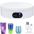 thumbnail image 1 of Rotating Display Stand 360° Automatic Mute Electric Turnable with Battery/USB Power Supply Turntable Display Stand Rotating Revolving Platform 2kg Load Bearing for Shop Jewelry, 1 of 10