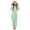 Mint Green, variant on Nwiuh Fleece Girls Jumpsuit with Cute Ears Onesie Zip Up Hooded | Romper Warm Sherpa Lined Soft Romper Outfits (Khaki, 5-6 Years)