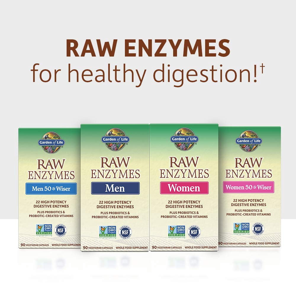 Garden of Life RAW Enzymes Women, 90 Vegetarian Capsules