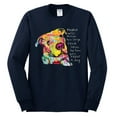 thumbnail image 3 of Colorful Pitbul | People Will Know How Large Your Soul | Dean Russo Art Animal Lover Mens Long Sleeve Shirt, Navy, 3X-Large, 3 of 6