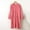 Pink, variant on Womens Fleece Robe Plush Long Sleeve V Neck Bathrobe with Pockets Warm Soft Pullover Bathrobes Fashion Comfortable Blue L