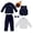 Navy Blue 5PCS, variant on Kkkded Boys 5PCS Formal Gentleman Suits Outfit for Kids Youth Fall Winter Fleece Suit Jacket and Vest and Dress Shirts with Bowtie and Pants Performance Dresswear Suit Set Size 5-16T
