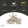 thumbnail image 3 of Thyme & Table 12-Piece Non-Stick Granite Collection Cookware Set, Pots and Pans Set - Taupe & Gold, 3 of 10