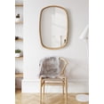 thumbnail image 4 of Kate and Laurel Prema Soft Round Rectangle Modern Wall Mirror, Natural Brown, 20 x 30, Framed Rounded Rectangular Mango Wood Mirror for Minimal Home Decor, 4 of 8