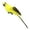 Yellow, variant on Yesbay Simulation Parrot 3D Embedded Eyes Real Feather Artificial Bird Figurine Garden Lawn Ornament for Shopwindow