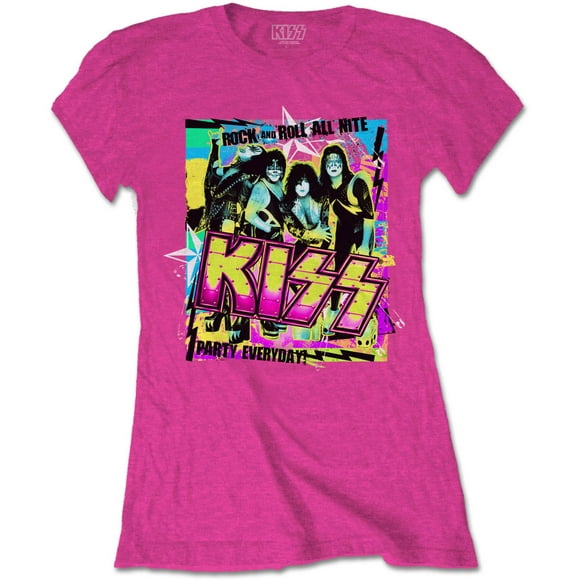Kiss Womens Parti Tous les Jours T-Shirt en Coton
