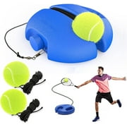 Jahy2Tech Tennis Trainer Rebound Ball with 3 String Balls, Solo Tennis Training Equipment, Portable Tennis Training Tool Suitable for Beginners Sport Exercise-Blue