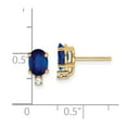 thumbnail image 4 of 14k 7x5mm Oval Sapphire VS Diamond Earrings XE756S/VS, 4 of 4