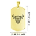 thumbnail image 2 of Stainless Steel Geometric Polygon Bull Animal Dog Tag Pendant Necklace, 2 of 3