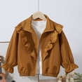 thumbnail image 4 of Prendas de abrigo y chaquetas informales sin capucha de manga larga Prendas de abrigo para niñas con forro polar Talla mediana a grande Chaqueta cortavientos para niños Chaqueta polar lateral Parte su, 4 of 9