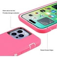 thumbnail image 3 of Entronix Heavy Duty Case Designed for IPhone 14 Pro Shockproof Triple Layer Rugged Case, (Pink), 3 of 7