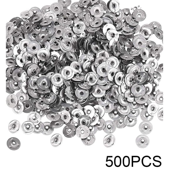 500PCS Candlewick Base Round Iron Sheet Convenient Wicks Holder Candle Wicks Sustainer Tab For Birthday Anniversary Candle DIY