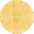 thumbnail image 1 of Ahgly Company Indoor Round Abstract Brown Modern Area Rugs, 8' Round, 1 of 4