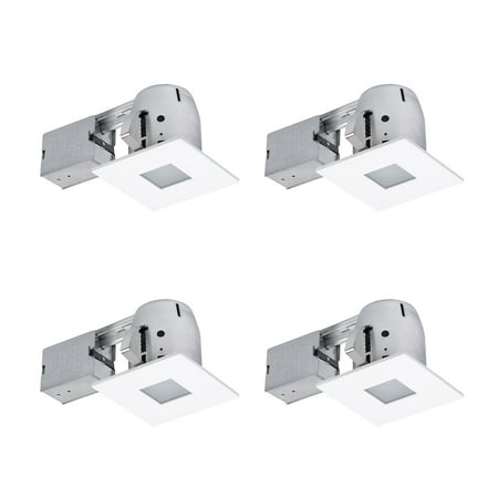 

CHAYOUCHAYOU 4 in. White IC Recessed Lighting Kit (4-Pack) LED Bulbs Included 90951