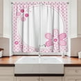 thumbnail image 2 of Ambesonne Girl Kitchen Curtains, Girly with Flower Sweetheart, 55"x39", Hot Pink Pale Pink, 2 of 3