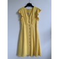 thumbnail image 1 of Mango Robe Fit & Flare à Manches Volantées Taille 8 US en Jaune, 1 of 1