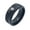 Black, variant on Men's Stainless Steel Domineering Hip Hop Solitaire Crystal Inlay Round Feather Biker Ring Beveled Edges Gold Size 11