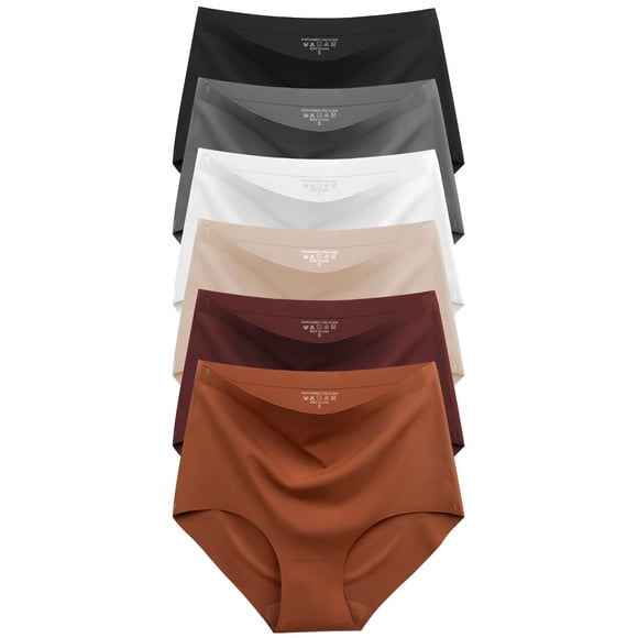 Calzoncillos Cuweni de cintura alta sin costuras para mujer, paquete de 6