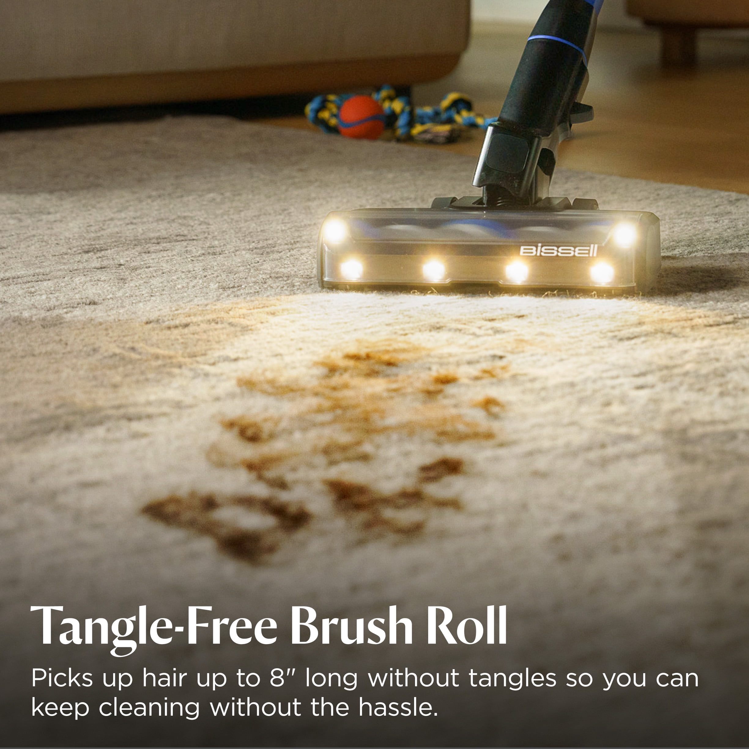 BISSELL PowerClean FurFinder 200W Self-Standing Cordless Stick Vacuum, Carpet, Area Rugs, Hard Floor, Upholstery, Removeable Battery, LED Headlights, HEPA, Up to 40 minute run time, Model 4026