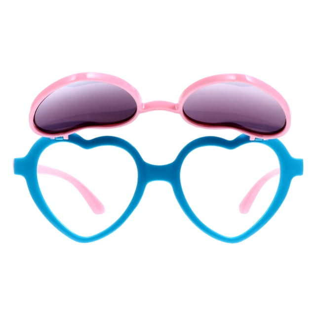 1 par de gafas de sol con forma de corazón para niños y niñas, adorables gafas de sol