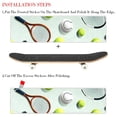 thumbnail image 2 of Tennis Skateboard Grip Tape Stickers (Pack of Two) - Emery Surface, PVC Backing, 8.8x32.6in/22.4x83 cm, 2 of 5