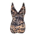thumbnail image 5 of Push Up One Piece Swimsuit for Women with Tummy Control, Retro Ruched Ruffles, Slimming Vintage Padded Swimwear, 5 of 6