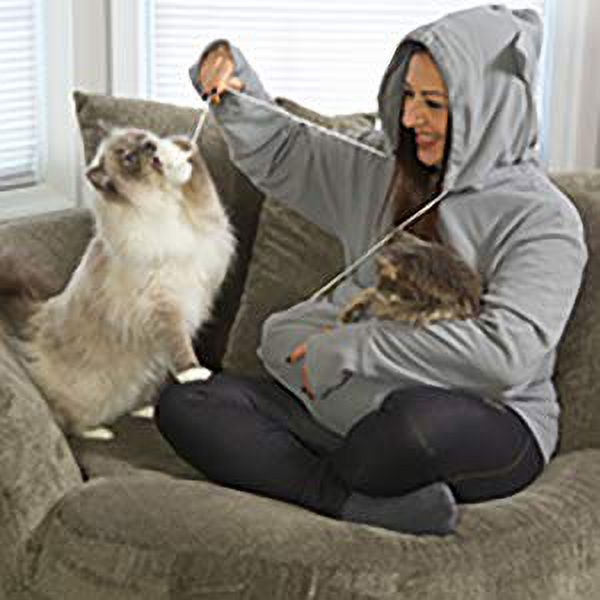KITTYROO Cat Hoodie, The Original AS SEEN ON TV Kitty Carrying Sweatshirt, with Super Soft Kangaroo Pet Pouch (Large) - image 4 of 5