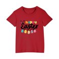 thumbnail image 2 of Lilgiuy Easter Outfits for Toddler Girls Short Sleeve Bunny Tee Tops Baby Boys Spring Gifts T-Shirts School for Beach Holiday Birthday Party (Red,5-6 Years), 2 of 5