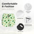 thumbnail image 6 of Picia Avocado Pattern Women's 2 in 1 Athletic Running Shorts High Waisted Workout Casual Gym Sweat Shorts with Comfy Liner Zipper Pockets-, 6 of 9