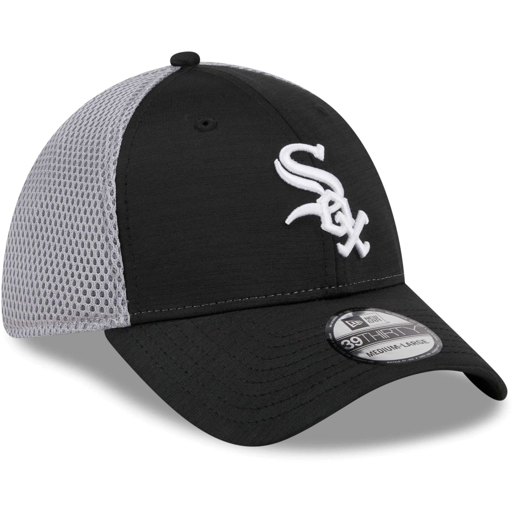 Men's New Era Black Chicago White Sox Neo 39THIRTY Flex Hat