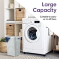thumbnail image 3 of Superio Large Cut Out Handles Laundry Hamper, White Smoke, 3 of 8