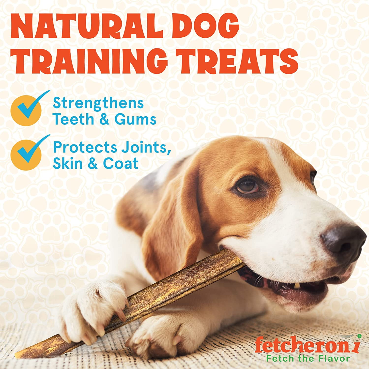 FETCHERONI Dog Chews Long Lasting Bully Stick and Rawhide Alternative. Healthy Beef Collagen Sticks for Dogs. 12 Inch Tasty Dog Treat That Your Dog Will Love. (10 Pack)