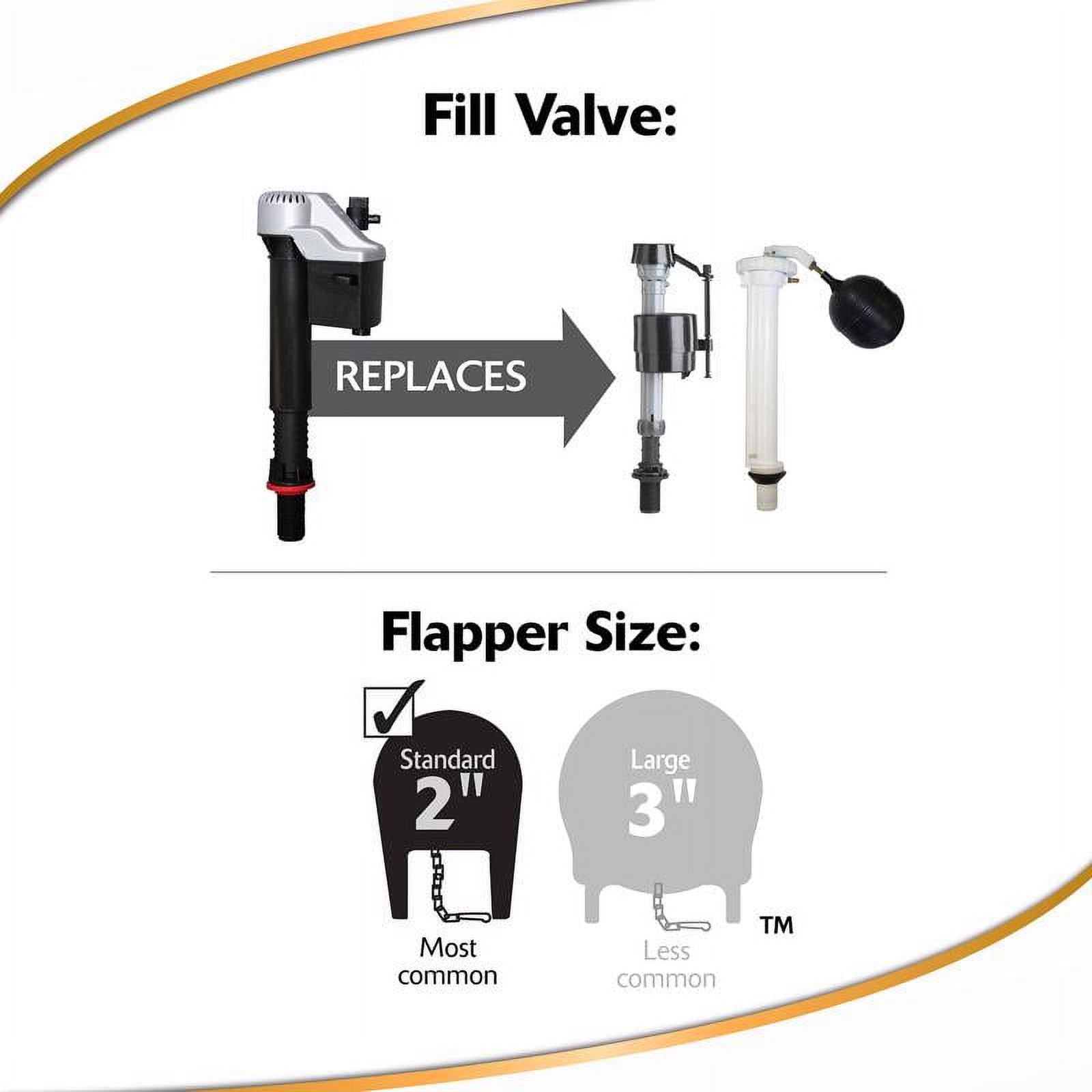 Korky QuietFILL Platinum Toilet Fill Valve and 2" Flapper Kit photo 8