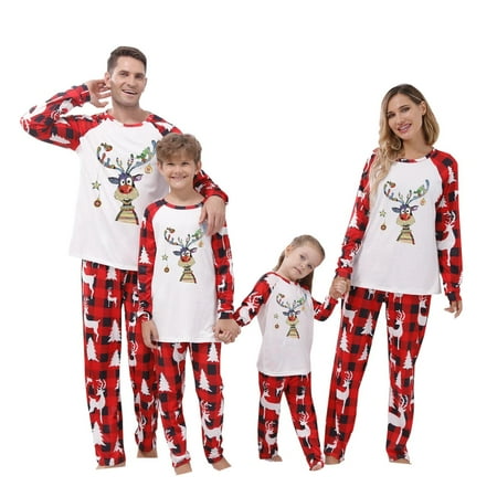 

Christmas Pajamas for Family Clearance Christmas Pajamas Cute Deer Print Long Sleeve Totem Pjs Matching Set Matching Family Christmas Pajamas Christmas Pajamas Clearance Cheap