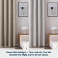 thumbnail image 2 of Sleep Zone 100% Blackout Curtains for Bedroom Full Light Blocking Curtains, Two-Sided Reversible Window Curtain for Living Room 2 Panels, 52" x 84" Taupe, 2 of 8