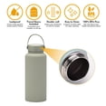 thumbnail image 3 of Botella de agua deportiva de acero inoxidable de 1L, termo de gran capacidad, taza de agua portátil para exteriores con asa, 3 of 5