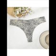 thumbnail image 4 of Ropa Interior de Seda Helada para Mujer, Entrepierna de Algodón, Tiro Bajo, Agradable para la Piel, Color Liso, Talla Grande. Moteado S, 4 of 5