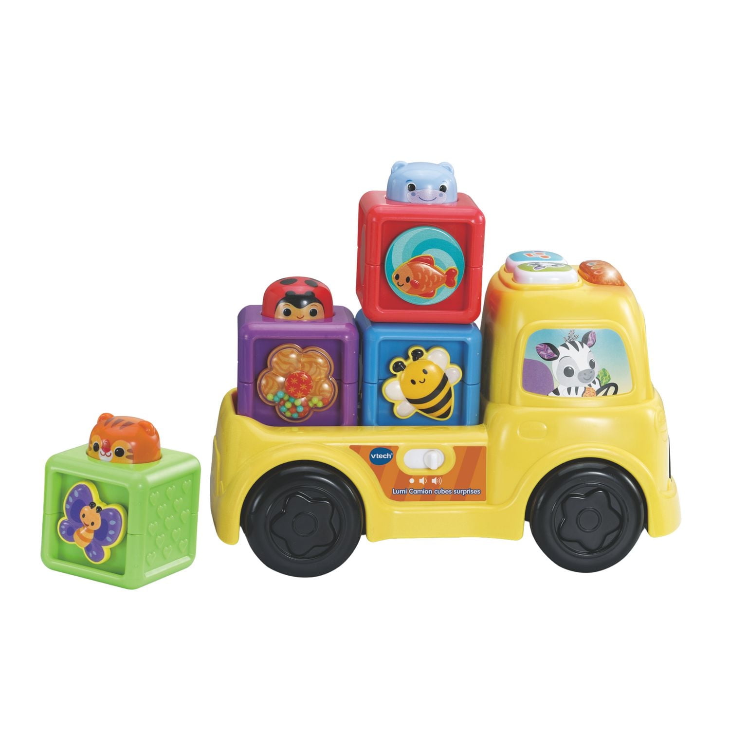 VTech Beep & Go Blocks Truck With Four Interactive Blocks - French Version, 6+ Months