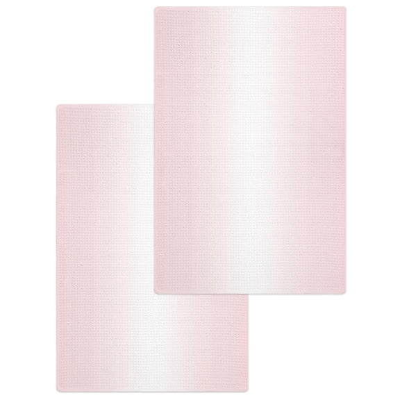 Pink Ombre Kitchen Dish Towels for Drying Dishes Set of 2, Aesthetics Modern Abstract Art Gradient Waffle Weave Microfiber Hand Tea Bathroom Towels Quick Dry & Absorbent Towel 15.7x23.6